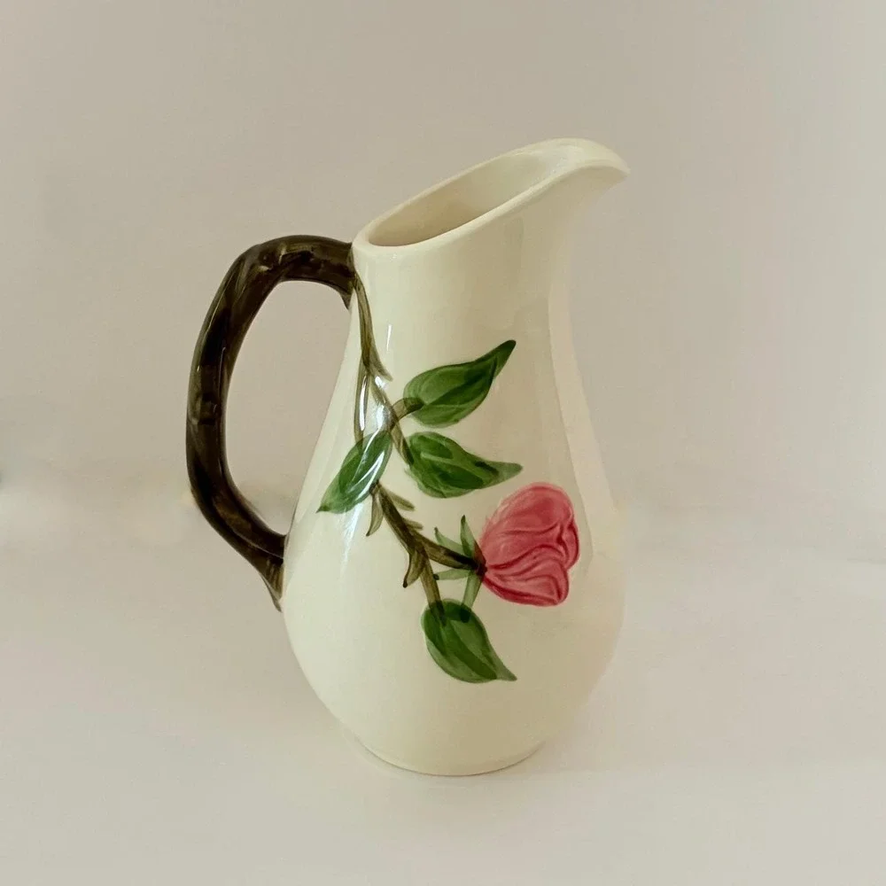 Vintage Franciscan DESERT ROSE Floral Syrup‎ Pitcher Flying F Mark Western